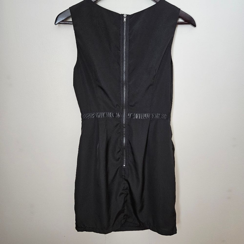 Forever 21 Dress Mini Little Black LBD Belted Sleeveless Cocktail Neutral - Picture 4 of 8